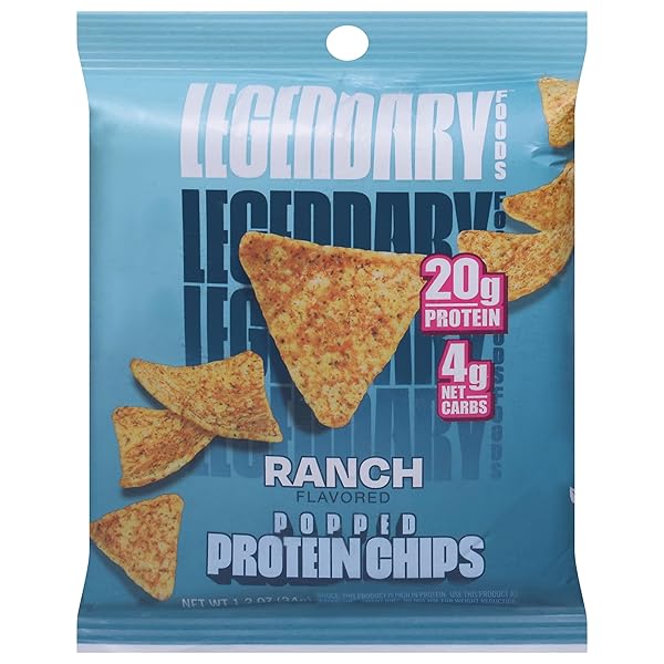 LEGENDARY FOODS, POPPED PROTEIN CHIPS RANCH FLAVORED, 1.2...