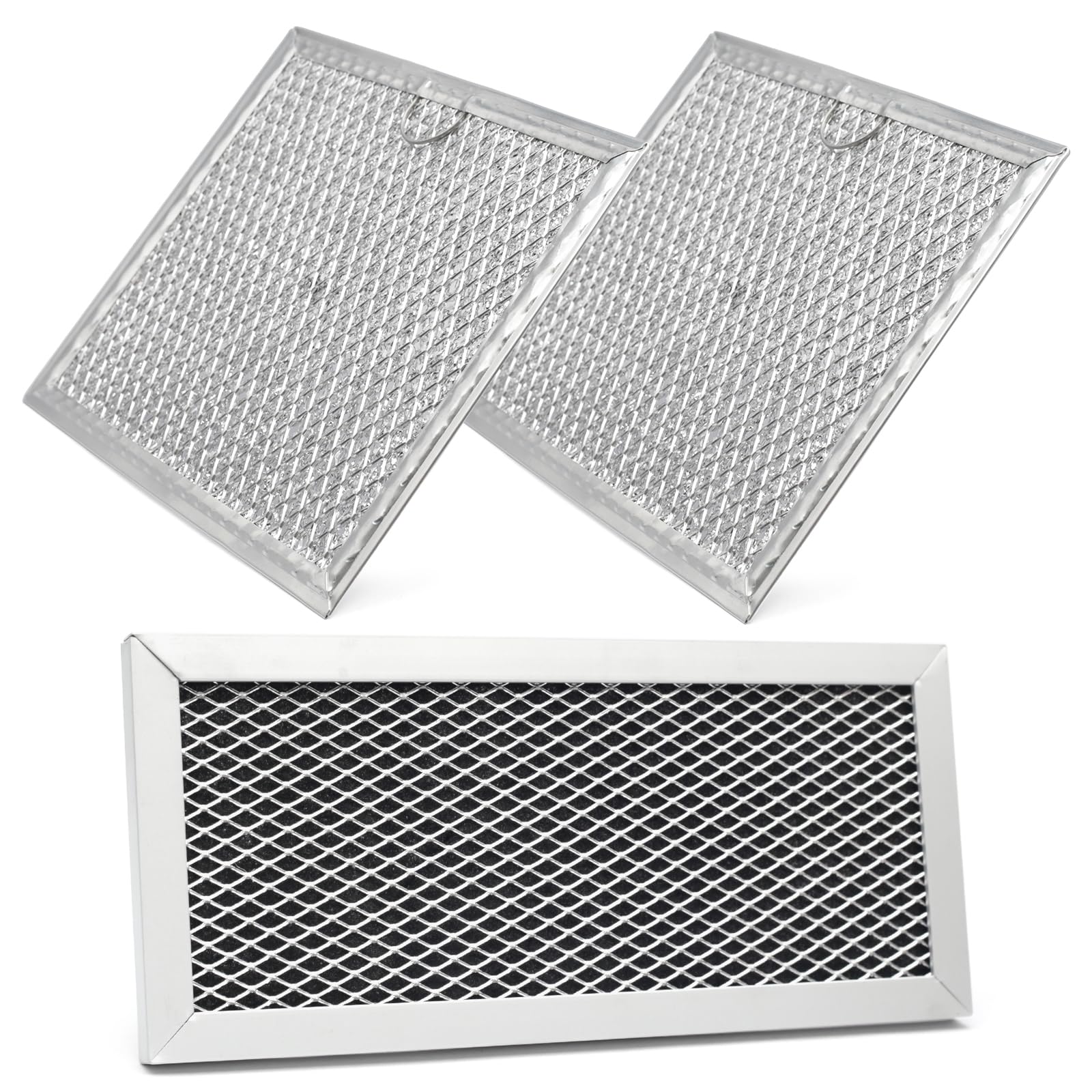 Photo 1 of Microwave Oven Charcoal and Grease Filter Kit Replacement for Samsung Model ME19R7041FS ME19R7041FS/AA ME19R7041FT ME19R7041FT/AA ME19R7041FB ME19R7041FB/AA