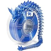 iSANMATE PLA 3D Printer Filament, PLA Filament 1.75mm Dual Color Silk PLA, Silk Blue Silver 3D Printing Filament,1 kg Spool