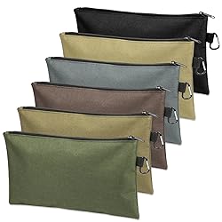COIDEA 6 Pack Tool Bag Zipper Pouch, Premium Tool