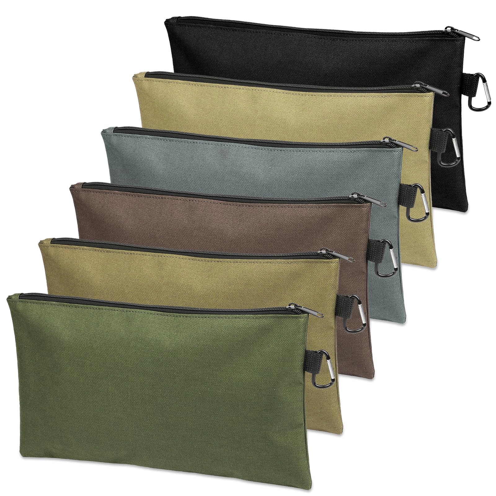 COIDEA 6 Pack Tool Bag Zipper Pouch, Premium Tool