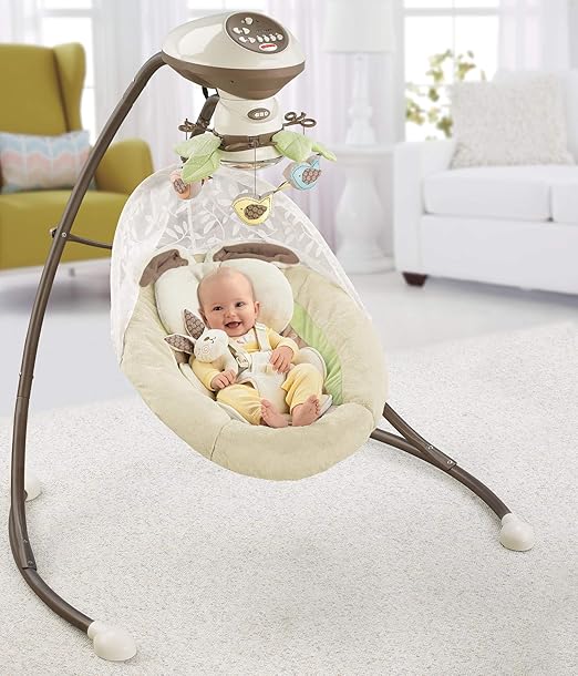 Fisher Price Snugabunny Cradle N Swing With Smart Swing Technology By Fisher Price Amazon De Baby