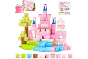 Hiwawind Updated Magnetic Blocks-Princess Castle, Creative Magnetic Building Blocks Toddler Toys, Birthday Gifts for Kids 3+ Years Old, STEM Montessori Sensory Toy for Boys & Girls Age 3-4 4-5 6-8
