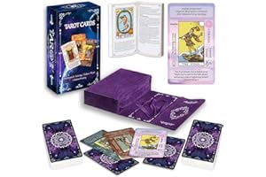 IXIGER Tarot Cards Set with Guide Book, Tarot Deck for Beginners, Learning Fortune Telling Game with Velvet Bag