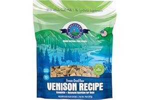 Shepherd Boy Farms Freeze Dried Raw Dog Food, Venison Recipe, All Natural, No Synthetics, Made in USA with Goat's Milk & Organic Produce, High Protein, Complete Meal (14oz)