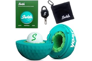 Tharos Distribution Swish Portable Golf Ball Cleaner for Golf Bag or Cart - Best Golf Accessories - Gifts