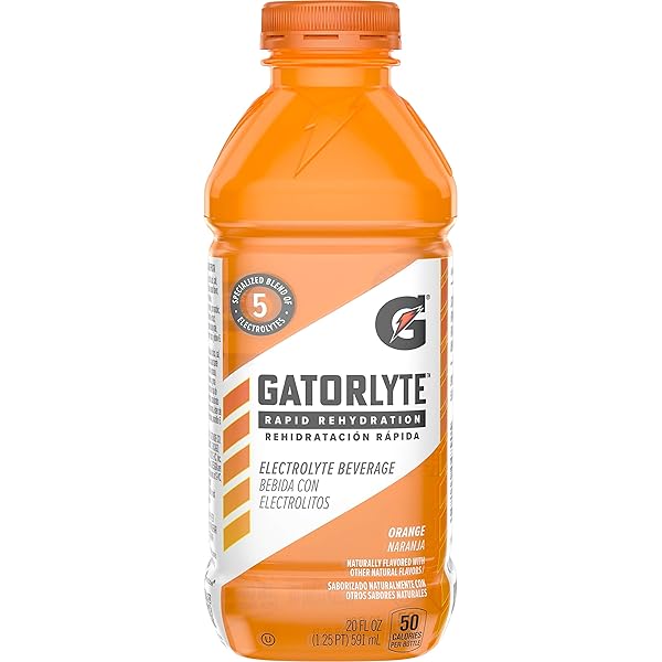 GATORLYTE RAPID REHYDRATION ORANGE ELECTROLYTE BEVERAGE,20 FL OZ BOTTLE