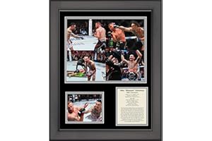 HOFSM.COM HALL OF FAME SPORTS MEMORABILIA Framed Max Holloway BMF Championship vs Justin Gathje UFC 300 MMA 11"x14" Three Photo Collage