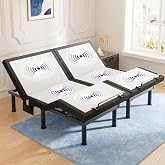 Tami Tami T600 Adjustable Bed Frame Split King Size with Remote &amp; Massage - Syncable Electric Beds Bases, Zero Gravity, Dual Side USB, Nightlight, Quiet Motor, 5 Min Easy Assembly