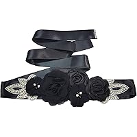 Mandala Crafts Black Wedding Belt for Bride Dress - Plain Bridal Belts for Wedding  Dress - Silver Tone Rhinestone Sash for Formal Dresses at Amazon Women's  Clothing store