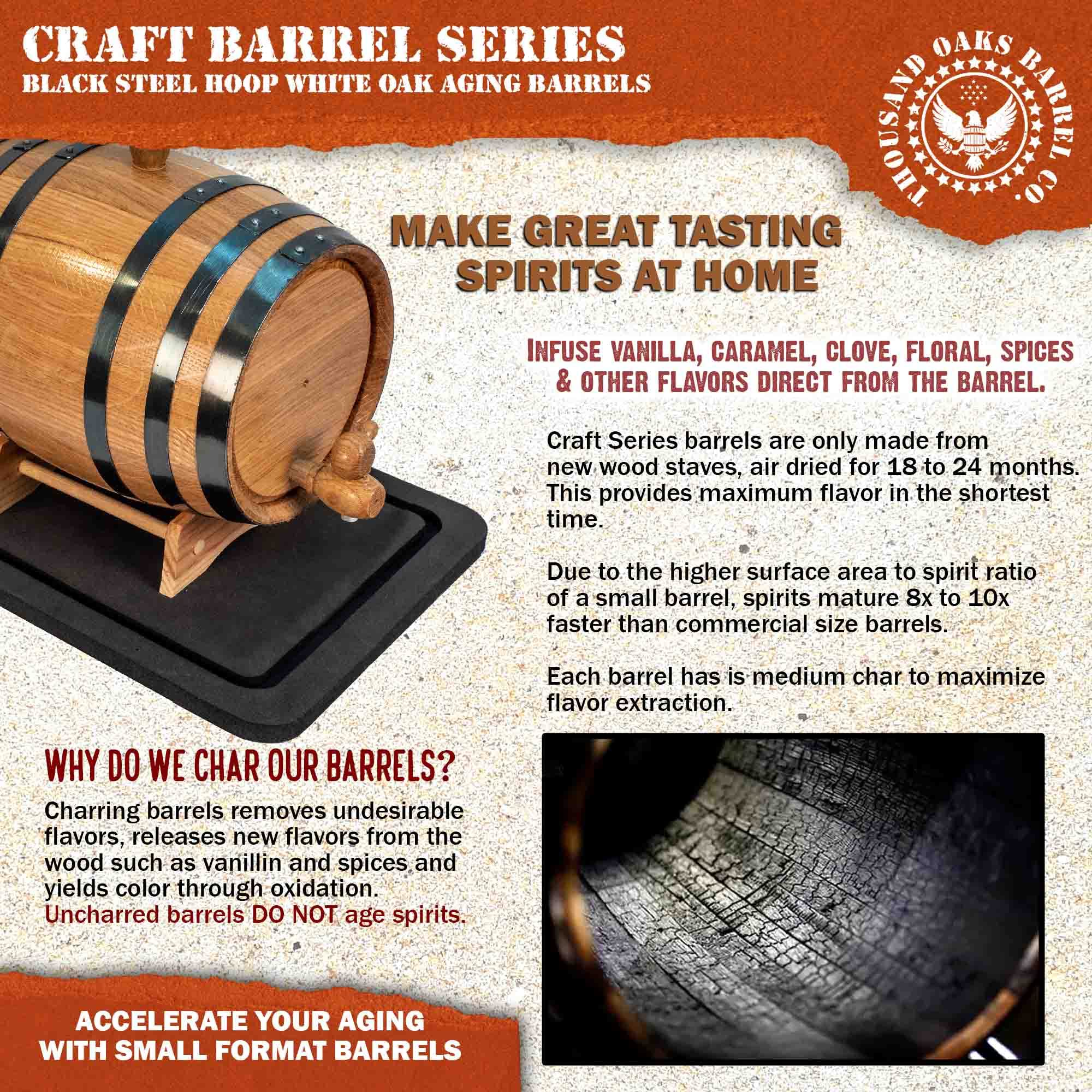 Mua 1 Gallon Oak Aging Barrel (5 Liter) with Stand, Bung and Spigot ...
