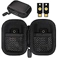CaseSack Security Key Case compatible with Yubico YubiKey 5Ci NFC, 5Ci, NFC, 5 Nano, 5 NFC and Yubico 5C NFC, OnlyKey FIDO2, FIDO, U2F, Thetis, dual mesh pocket for more security keys
