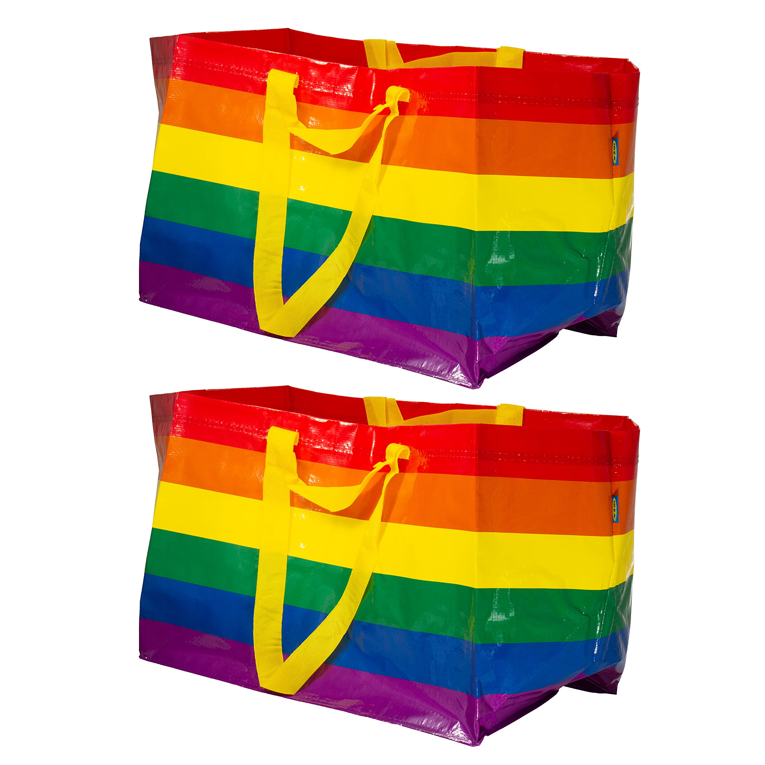 Ikea STORSTOMMA (FRAKTA) Large 71L Pride Rainbow Reusable Carrier Bags - Set of 2