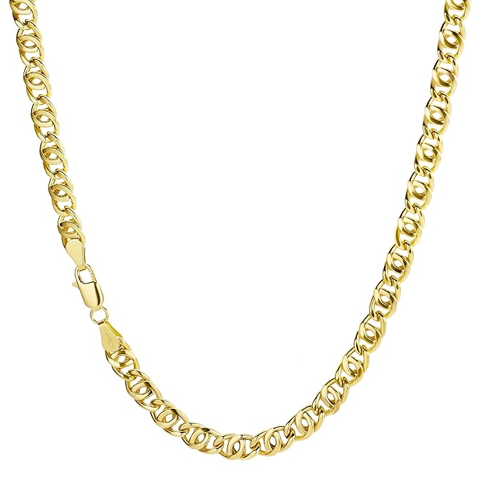 18 Karat / 750 8er Panzerkette Gelbgold Kette - Breite 5 mm - Länge wählbar