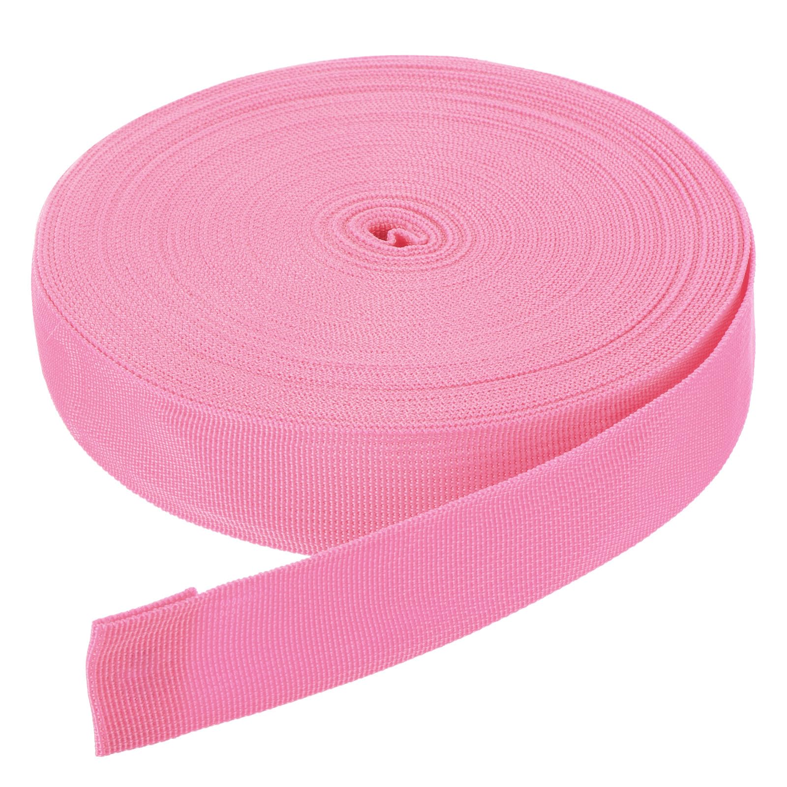 DMiotech 50 Yard x 1 1/2 Inch Width Nylon Webbing Strap Poly Flat Webbing Strapping for DIY Craft Backpack Strapping, Sewing, Outdoor Gear Repair, Pink