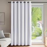 Deconovo White Thermal Curtain Eyelet 203x214cm Silver Grey Full Length 80x84