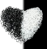 Hanyousheng Elastic Hair Bands 1000 Pieces Black White Mini 1.5cm Diameter