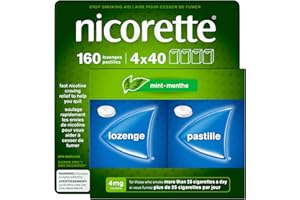 Nicorette Nicotine Lozenges, Quit Smoking Aid, Mint, 4mg, 160 Count