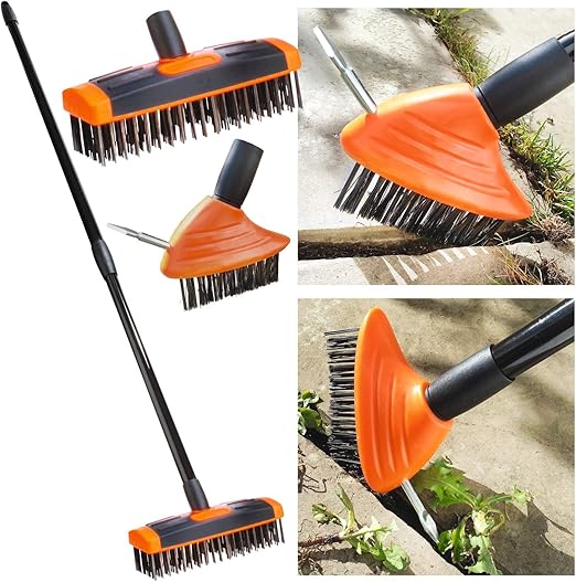 Burwells Twin Head Heavy Duty Patio Cleaning Metal Wire Brush