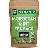 Organic Moroccan Mint Green Tea Bags | 100 Tea Bags | Eco-Conscious Tea Bags in Kraft Bag | Raw from Morocco | by FGO