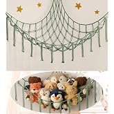 mirolam Stuffed Animal Hammock - Large Stuffed Animal Net Corner - Hanging Stuff Animal Storage Organizer For Plush Plushie Display Room Bedroom Boho Decor
