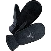 SKYDEER Winter Mittens with Soft Deerskin Suede Leather & Thermal Polar Fleece & Warm C100G 3M Thinsulate Insulation SD5171M