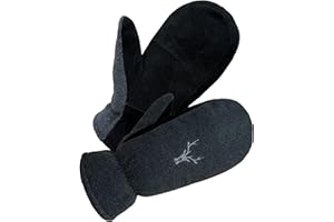 SKYDEER Upgraded Winter Mittens with Soft Deerskin Suede Leather & Thermal Polar Fleece & Warm C100G 3M Thinsulate Insulation