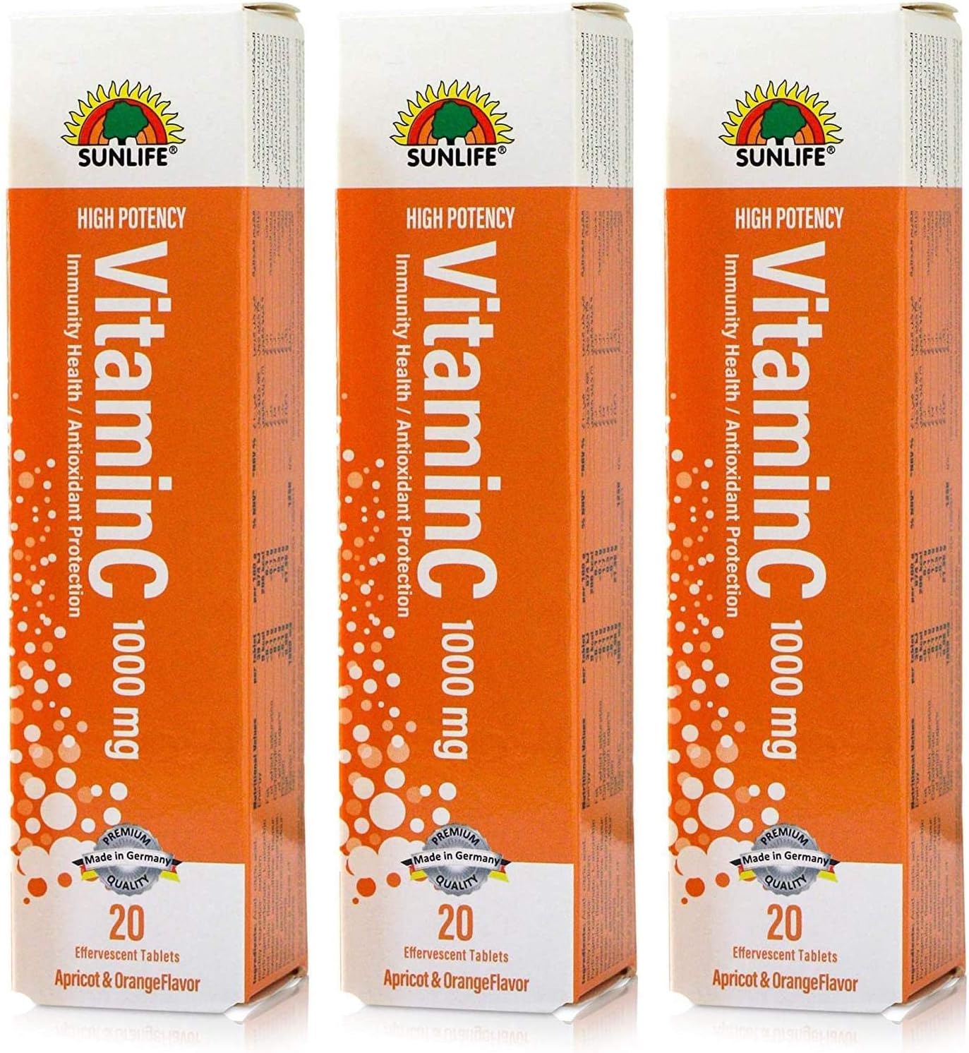 SUNLIFE EFFERVESCENT VITAMIN C 1000 MG TAB 20 S (PACK OF 3) Buy Online