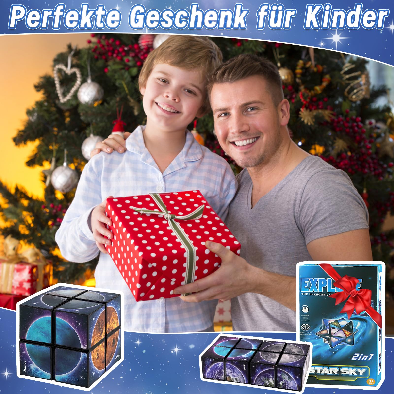 Spielzeug ab 7-8-9-10-11 Jahre Junge: Geschenke für 6-12 Jährige Jungen Mädchen Infinity Cube Zauberwurfel Spiele ab 8 9 10 Jahre Junge Geschenkideen Anti Stress Würfel IQ Puzzle für Kinder Erwachsene 7