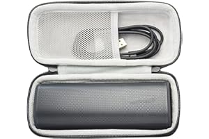 Speaker EVA Hard Case, Portable Travel Protective Carrying Storage Bag, with Handle and Inner Mesh Pocket, for Sonos Roam Sma
