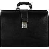 Time Resistance Leather Lawyer Briefcase - Italian Handmade Laptop Briefcase for Men and Women - Attache Case - Doctor Bag