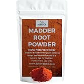 Splendor Madder Root Powder - Natural Sustainable Dye Colorant for Soap Making, Fabric Dyeing &amp; Textile Coloring - Rubia Tinctorum Powder (4oz) - Vibrant Red, Orange &amp; Pink Hues