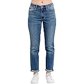 Judy Blue Women's Classic Mid Rise Vintage Wash Boyrfriend Jeans