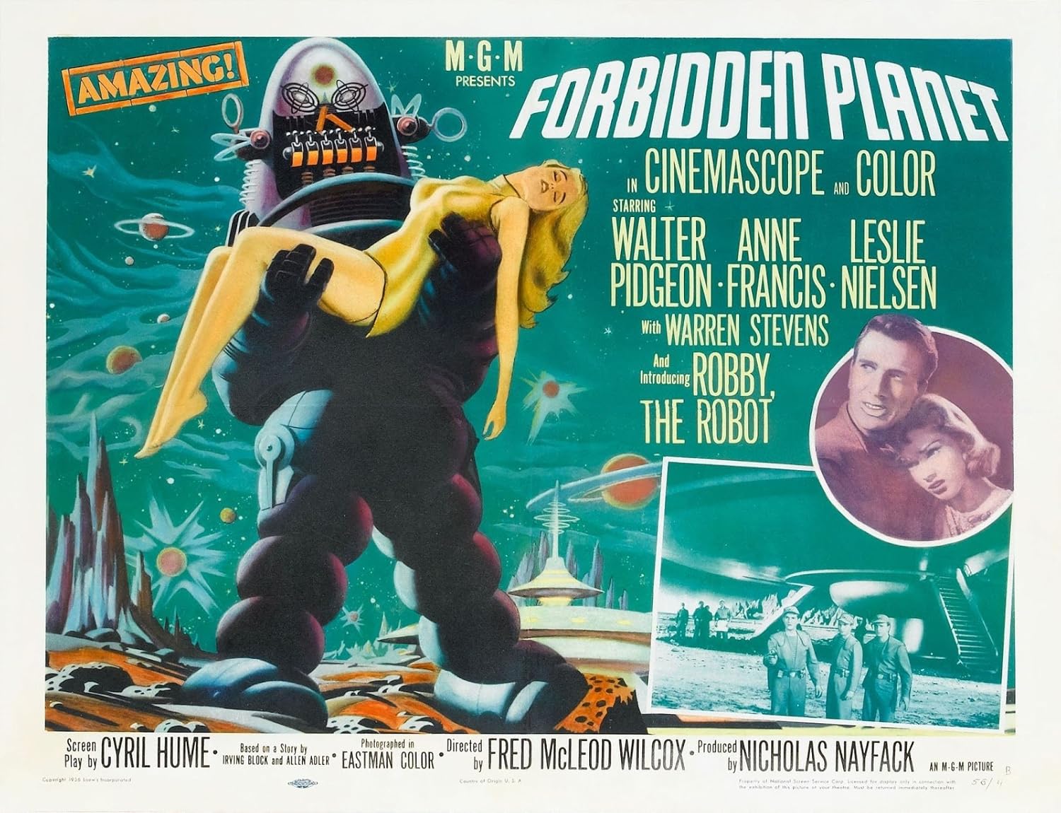 Amazon Com Movie Poster Forbidden Planet 1956 24x36 Posters Prints Amazon Com Movie Poster Forbidden Planet 1956 24x36 Posters Prints
