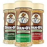 Dan-O's 3 Bottle Cheesoning Seasoning Set, Small Bottles, 3 Pack, Includes Red Pepper, Jalapeño and Cheesoning Seasonings, Sugar Free, Zero Calorie, Use this Seasoning Kit in Pasta, Toppings or Sauce