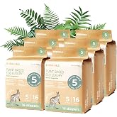 Ecoriginals - 96 Eco Walker Pull-Up - Training Pants with 100% Plant-Based Layers, Disposable Diapers &amp; Hypoallergenic Toilet Training Pants - Secure Fit Size 5 Easy Ups (27-40lb), 6 Pack