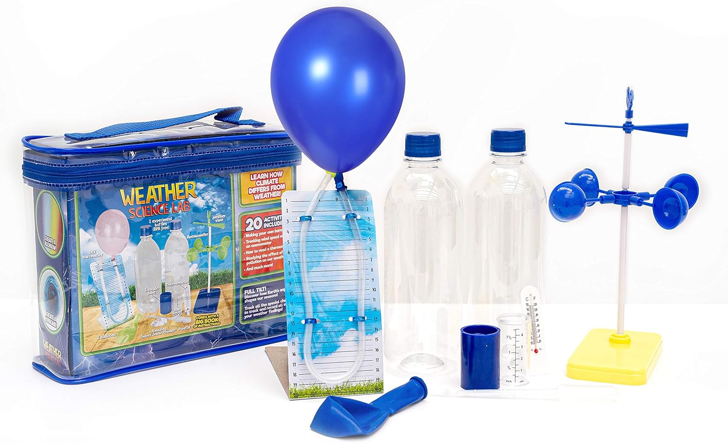 Be Amazing! Toys Weather Science Lab - Kids Weather Science Kit with 20 All Season Science Projects - Educational STEM Science Kits for Boys & Girls - Scientific Meteorology Toys for Children Age 8+: Toys & Games