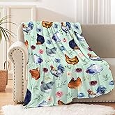 Chicken Throw Blanket is Super Soft and Warm,The Lightweight Flannel Blanket is for All-Season Use,A Great Choice for Gifts 50"x40"for Kids