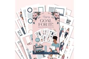 Rongrong Goal for It Planner Sticker Book for Planners, Calendars and Journals – Aesthetic Premium Quality Stickers – Scrapbook Accessories – 24 Pages