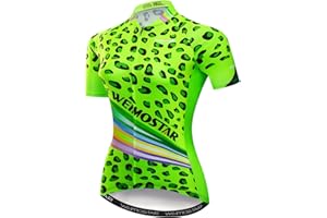 JPOJPO Women's Cycling Jersey Tops Summer Short Sleeve Full-Zip Clothing Bike Shirt