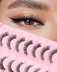 False Eyelashes Wispy Lashes Natural Look Fake