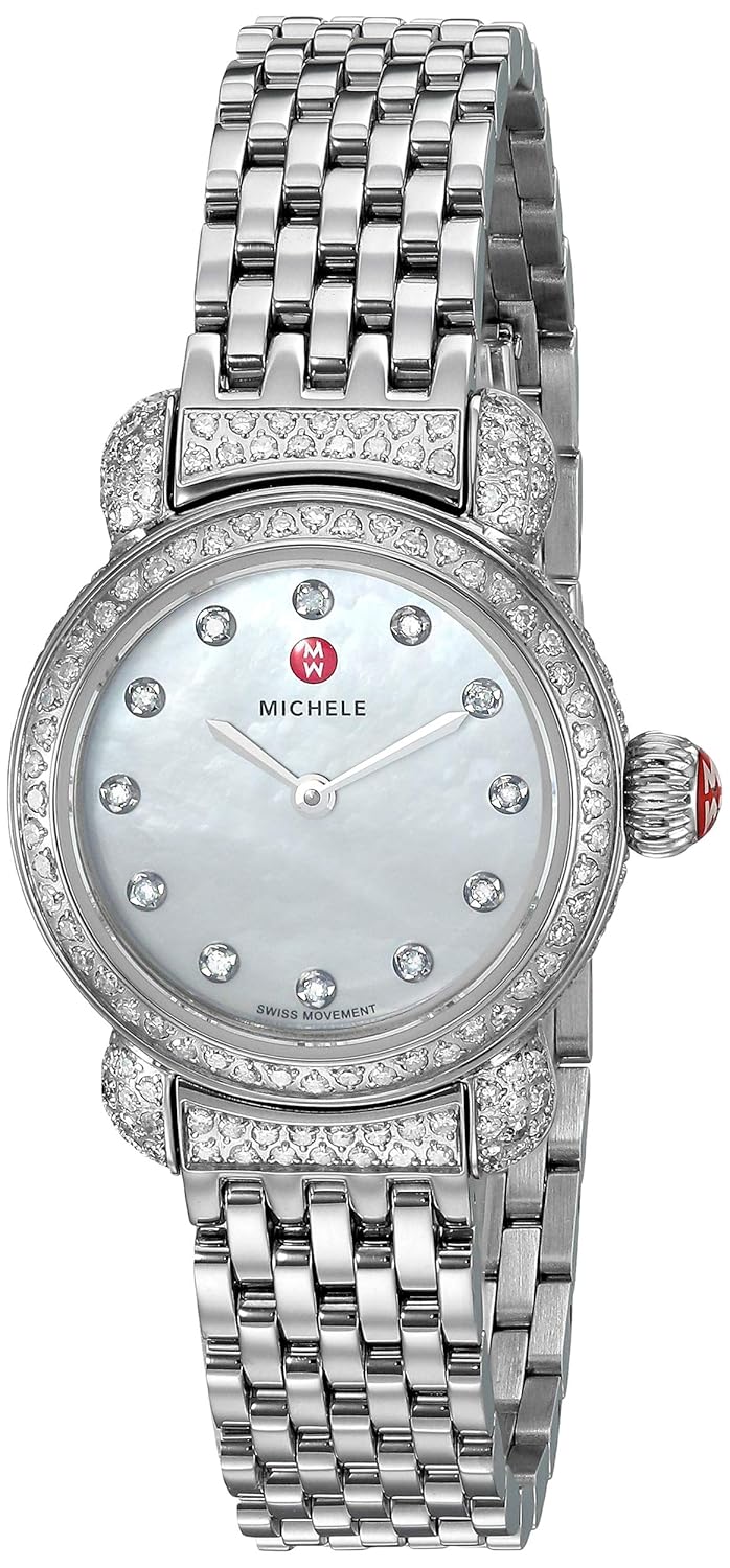 Amazon.com: Michele CSX Diamond Mother of Pearl Dial Stainless Steel Ladies  Watch MWW03A000235: Michele: Watches