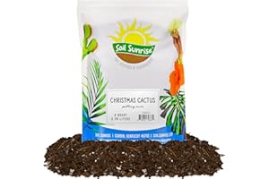 Soil Sunrise Christmas Cactus Potting Soil Mix (4 Quarts) Custom Blend for Xmas, Easter, and Thanksgiving Cactus Tropical Indoor Houseplants