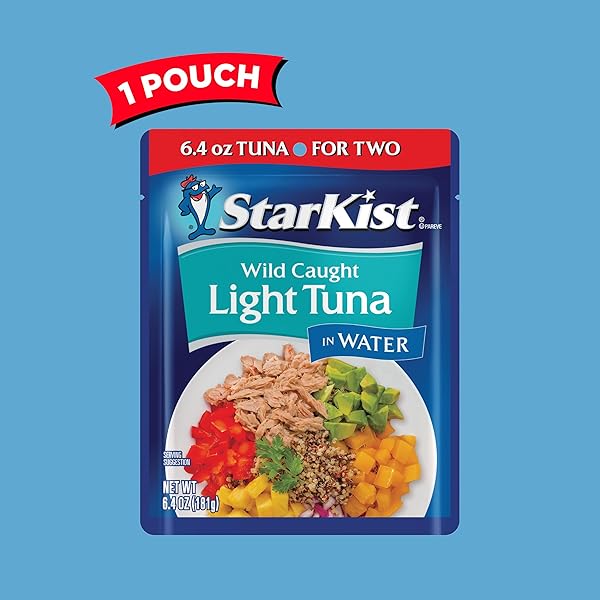 STARKIST CHUNK LIGHT TUNA IN WATER, 6.4 OZ