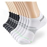 MONFOOT Men's/Women's 3-10 Pairs Silky Dry Athletic Cushion Ankle Socks, Multipack