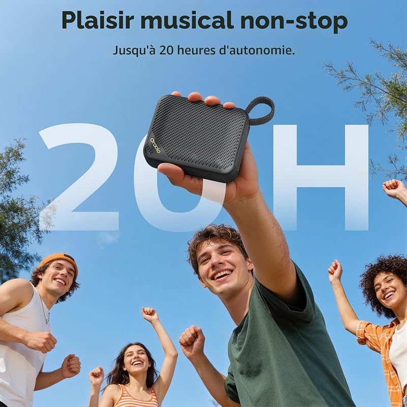 Enceinte Bluetooth Portable 6.0, Bluetooth Speaker 30H Autonomie