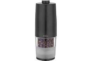 Trudeau One-Hand Battery Operated Pepper Mill, Black