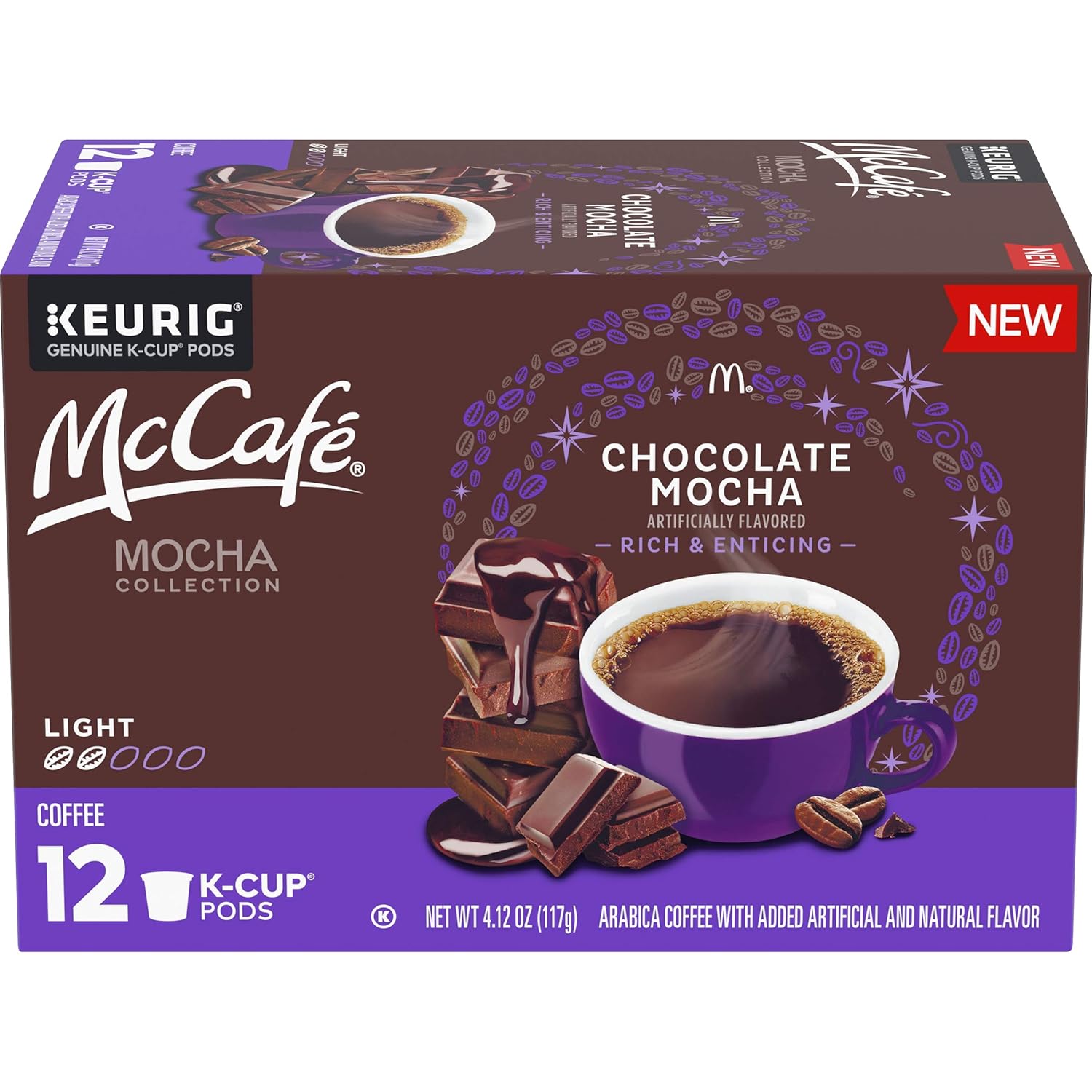McCafe Mocha Coffee Pods, Chocolate, 4.12 oz Box Grocery