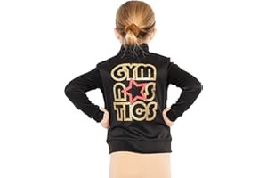 STRETCH IS COMFORT Glitter | Gymnastics| Jacket Mock Neck | Youth Size 4-16
