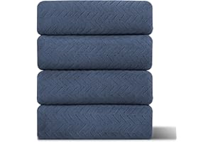 FERDILAN 4 Pack Large Bath Towels Set 35"x70" Violet Oversized Bath Sheet Chair Towels, 600 GSM Ultra Soft & Absorbent Towels for Bathroom, Quick Dry Towel for Gym Hotel Camp Pool